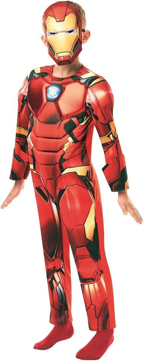 Iron | Man | IJzersterke Iron Man Avengers Assemble Deluxe Kind Kostuum | Large | Carnaval kostuum | Verkleedkleding